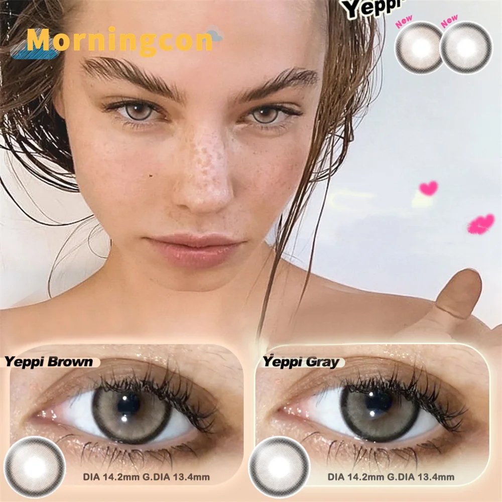 Цветные контактные линзы MORNINGCON Jin Li Mi для коррекции миопии и макияжа глаз