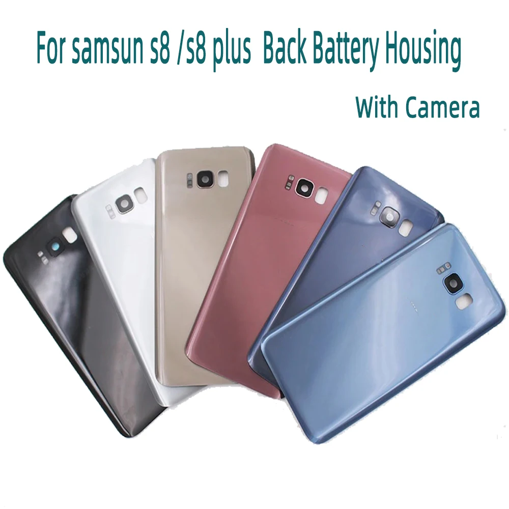 

Для Samsung Galaxy S8 G950 SM-G950F G950FD S8 Plus S8 + G955 SM-G955F G955FD стеклянная задняя крышка батарейного отсека Замена логотипа