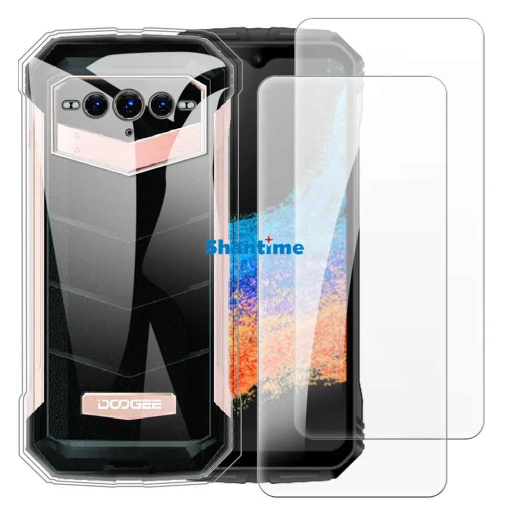 Мягкий чехол + комплект из 2 защитных пленок закаленного стекла для Doogee V Max Plus