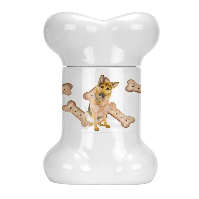 

Treasures CK2291BSTJ German Shepherd 2 Bone Shaped Treat Jar, , multicolor