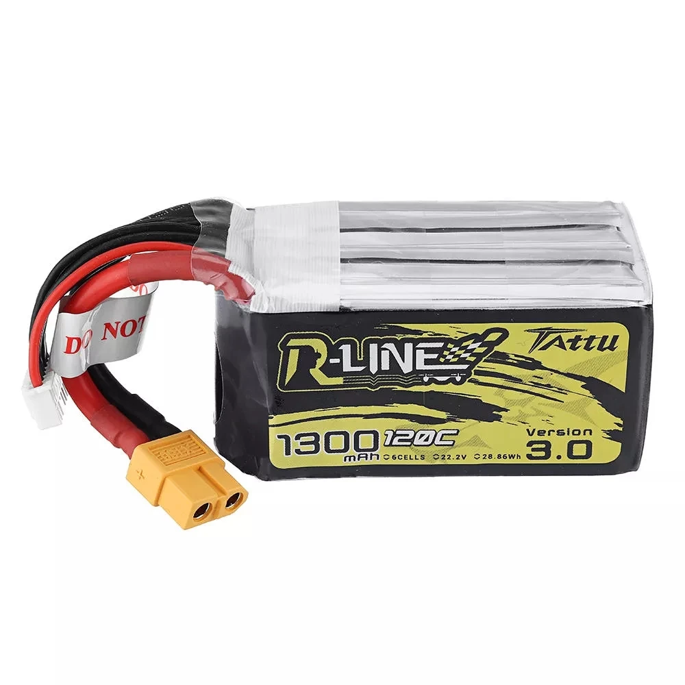 New Tattu R-line Version 3.0 14.8V 22.2V 1300mAh 120C 4S 6S Lipo Battery with XT60 Plug For FPV RC Racing Drones Quadcopter DIY | Игрушки и