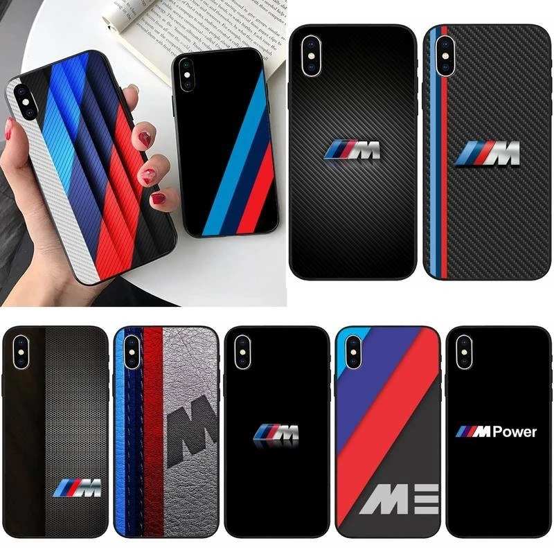 

Luxury M-Power-BMW-Car phone case For iPhone 13 12 mini 11 pro xs max X XR 5 6 7 8 plus tpu black soft shell protective sleeve