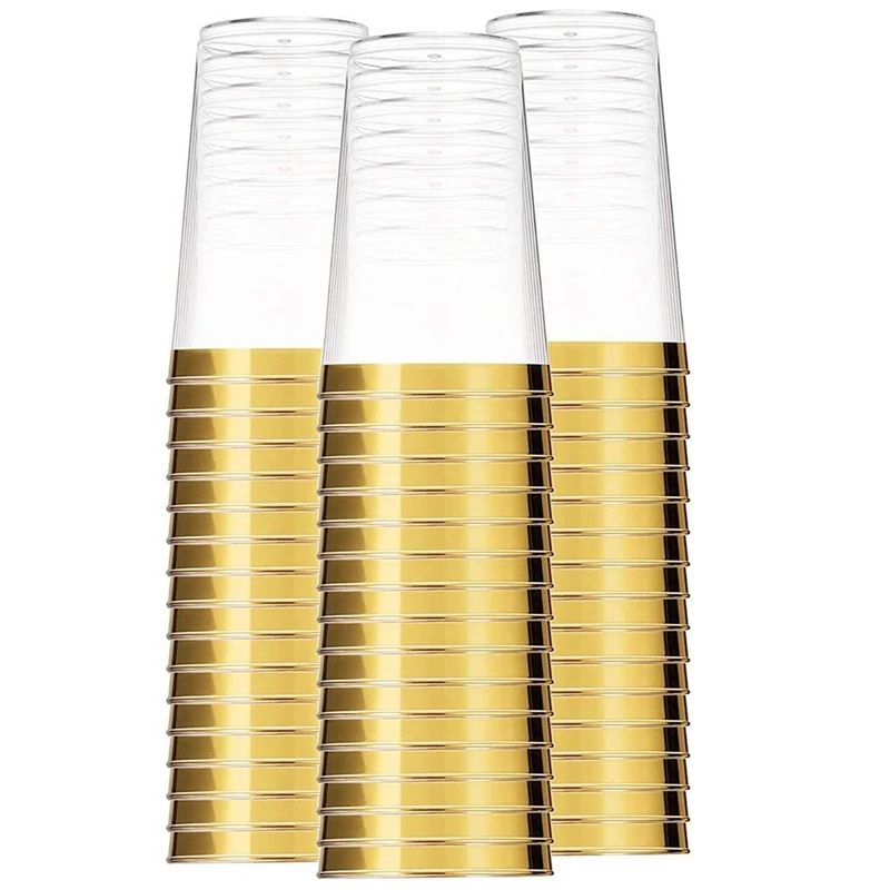

Gold Plastic Party Cups Disposable Wine Cups Hard Plastic Cups Plastic Cocktail Tumblers Cups