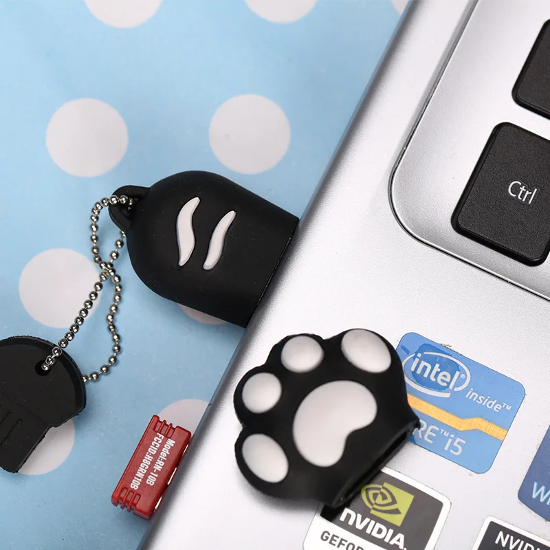 Pen Drive 128 GB Lovely Cat Claws USB Flash Drive 2TB 1TB 512GB 128GB Pendrive Cle USB 2.0 Memory Stick Flask Disk,Free ship
