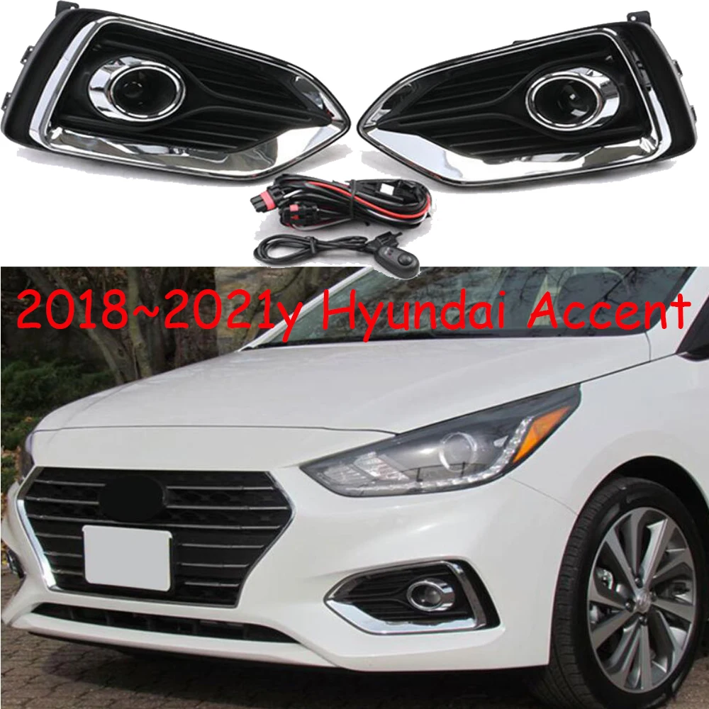 Фара на бампер автомобиля для Hyundai Accent противотуманная фара 2018 ~ 2021y галогенная