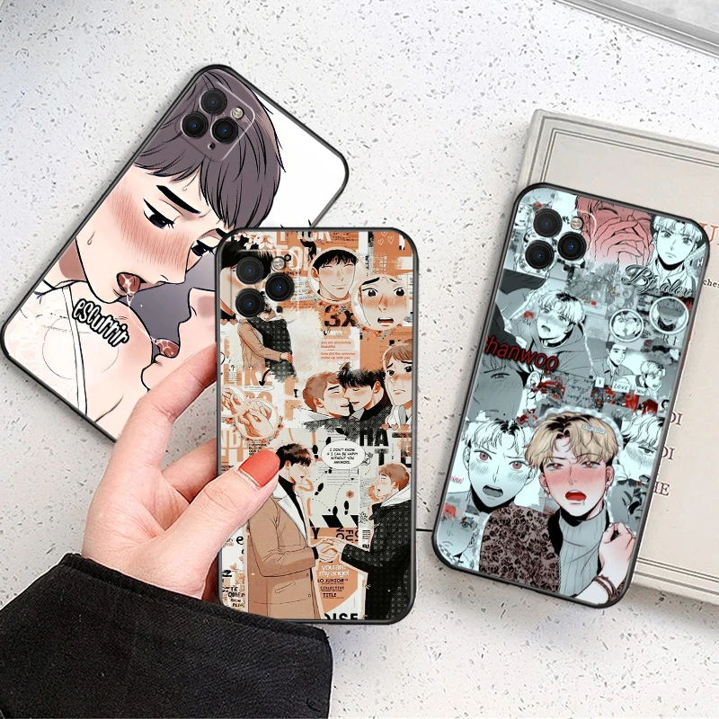 

2022Phone Case For IPhone 13 Pro 12 Mini 11 Pro Max SE 2020 X XR XS MAX 8 7 6 6S Plus South Korea Anime Bj Alex TPU Black Cover