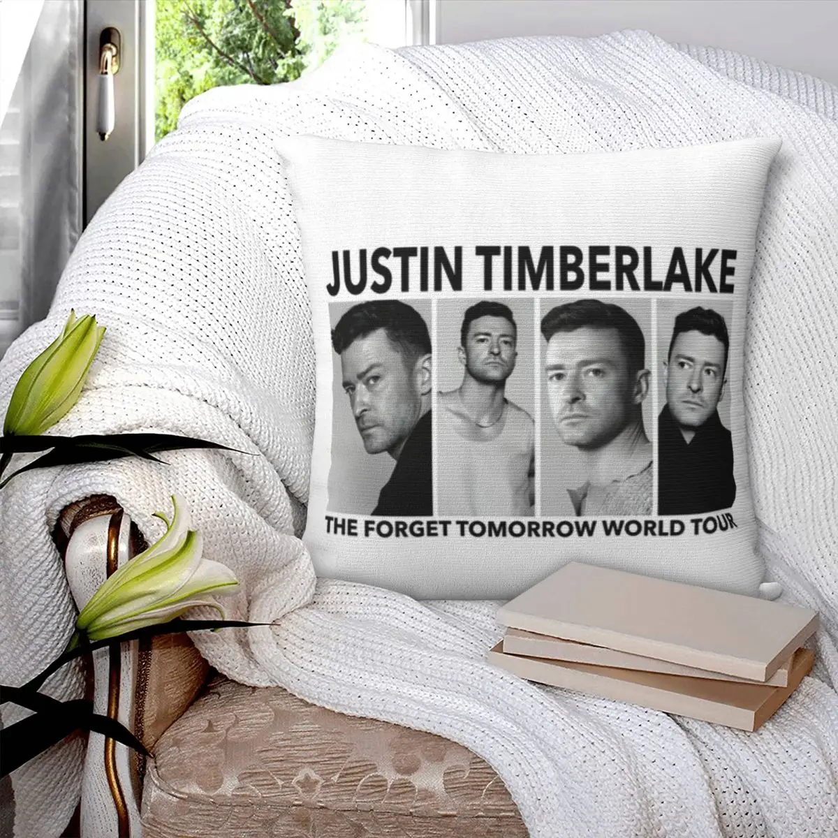 Джастин Тимберлейк принт во всем мире тур рубашка озеро 2024 Фотоподушка