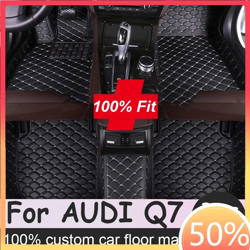 samochodowa dywaniki podłogowe do AUDI Q7 (Pięć siedzeń) 2006 2007 2008 2009 2010 2011 2012 2013 2014 2015 Niestandardowe podkładki pod stopy