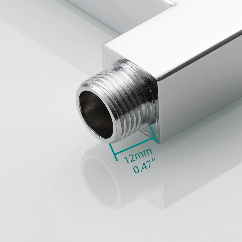 304 stainless steel square shower arm g12 bathroom shower arm wall mounted horizontal vertical for fixed rain shower head free global shipping