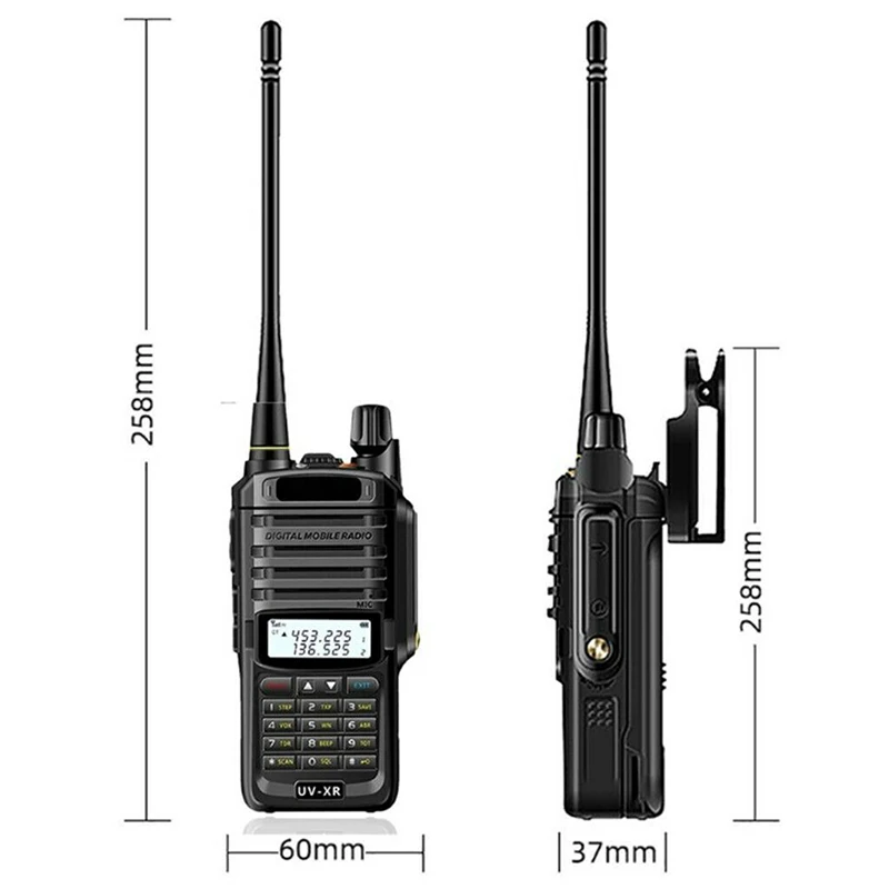 UV-9R Plus Handheld Walkie Talkie 15W 128CH VHF/UHF Two Way Radio Dual Display Suitable for Security Guard Supermarket Parts