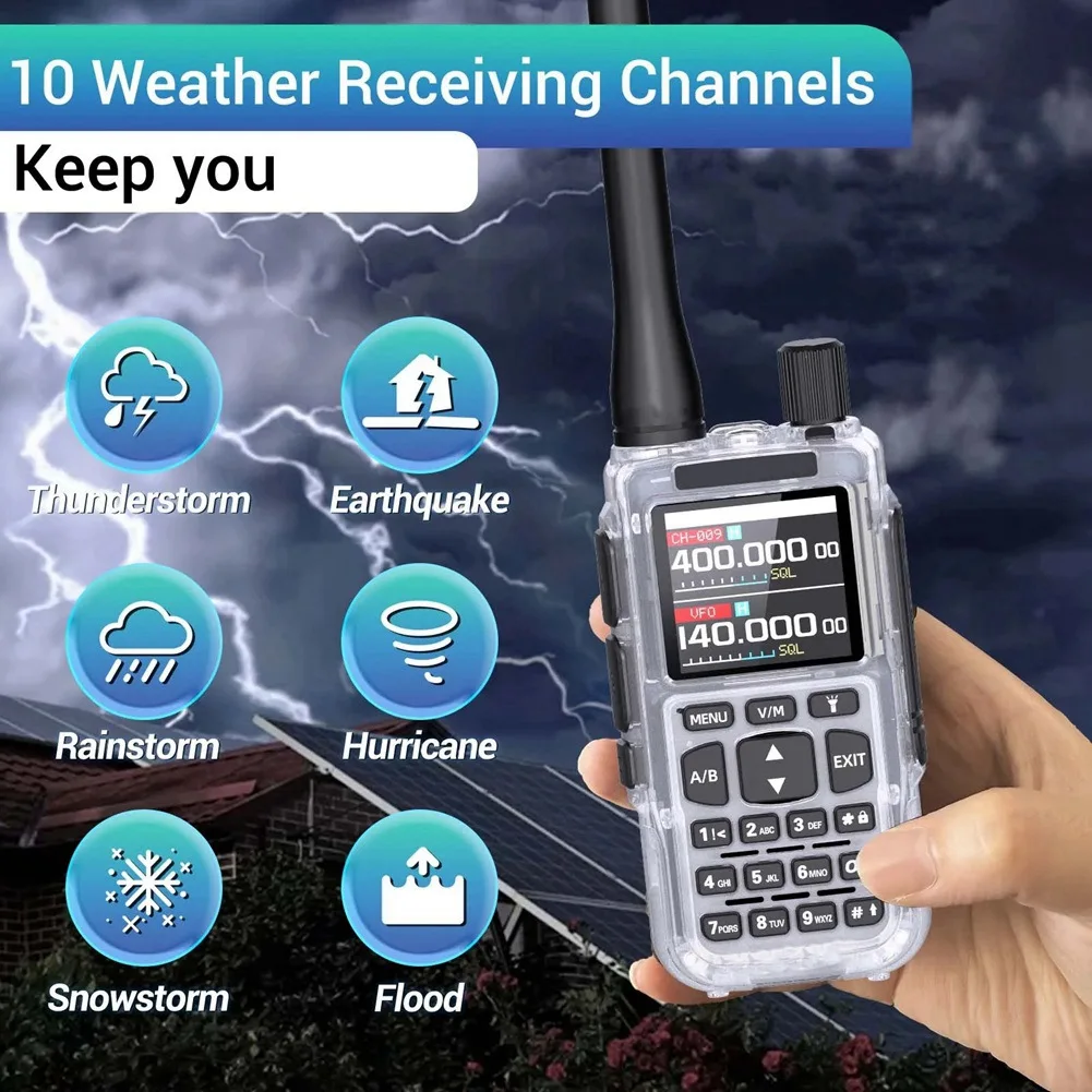 Фото 【A75T】 2 шт. Мини-рации с двойным PTT, программирование через Bluetooth-приложение, AM/FM/NOAA, зарядка Type-C, обновленная версия UV-5R, мини-радиостанция для любительской связи №3