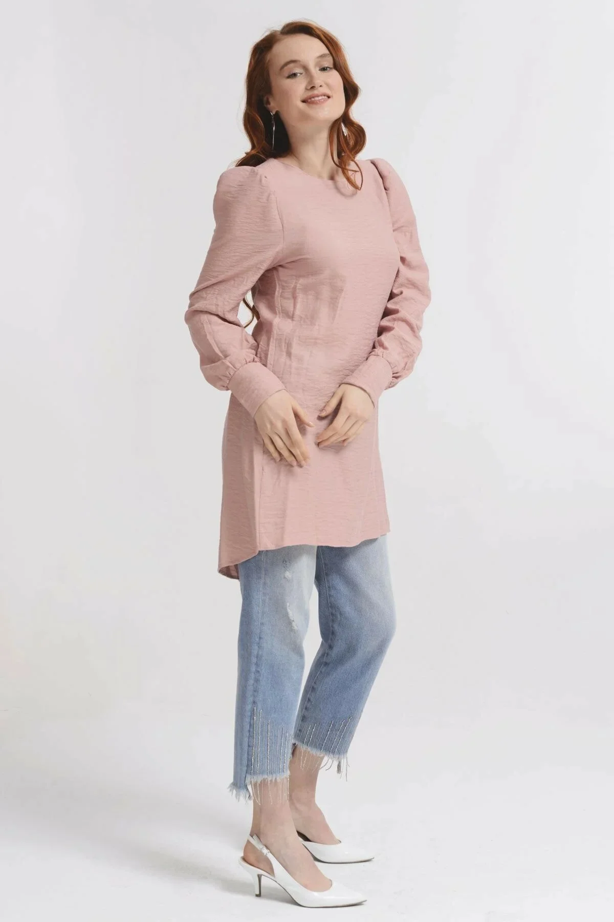 

Women's Tunic Advanced Powder shoulder and cuff Muslim Tunic 2021 Fashion