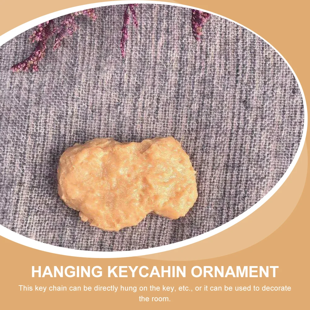 Модный брелок с курицей мужской медальон искусственный жареный пластиковый