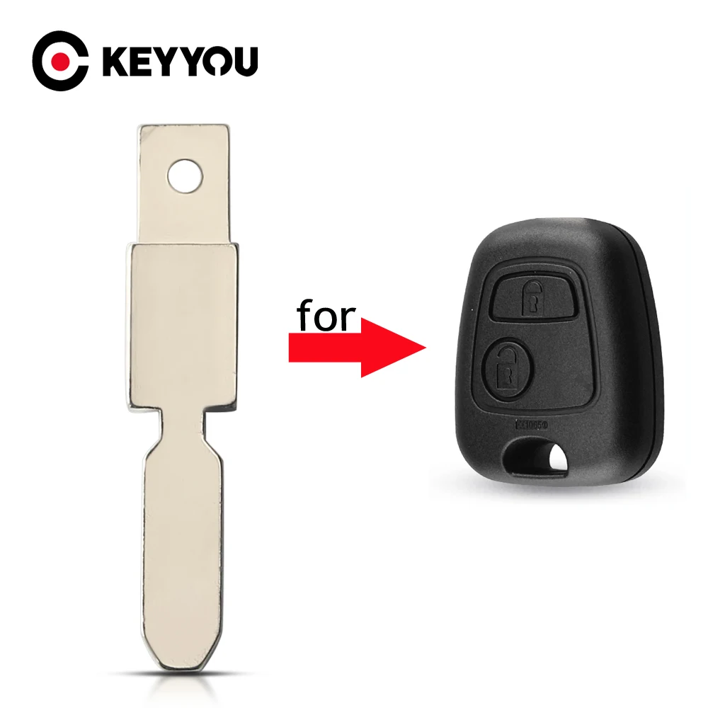 

KEYYOU 10x металлический Автомобильный ключ NE78 для Citroen для Peugeot, сменный необработанный ключ