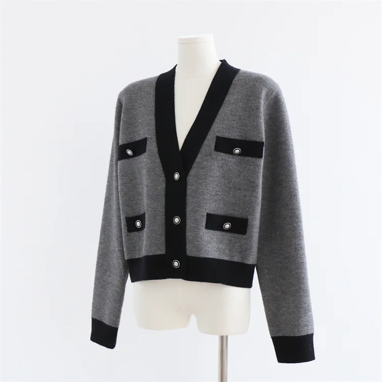 Aoangora Siping 2-Pin классический вязаный кардиган осень и зима свитер верхняя одежда