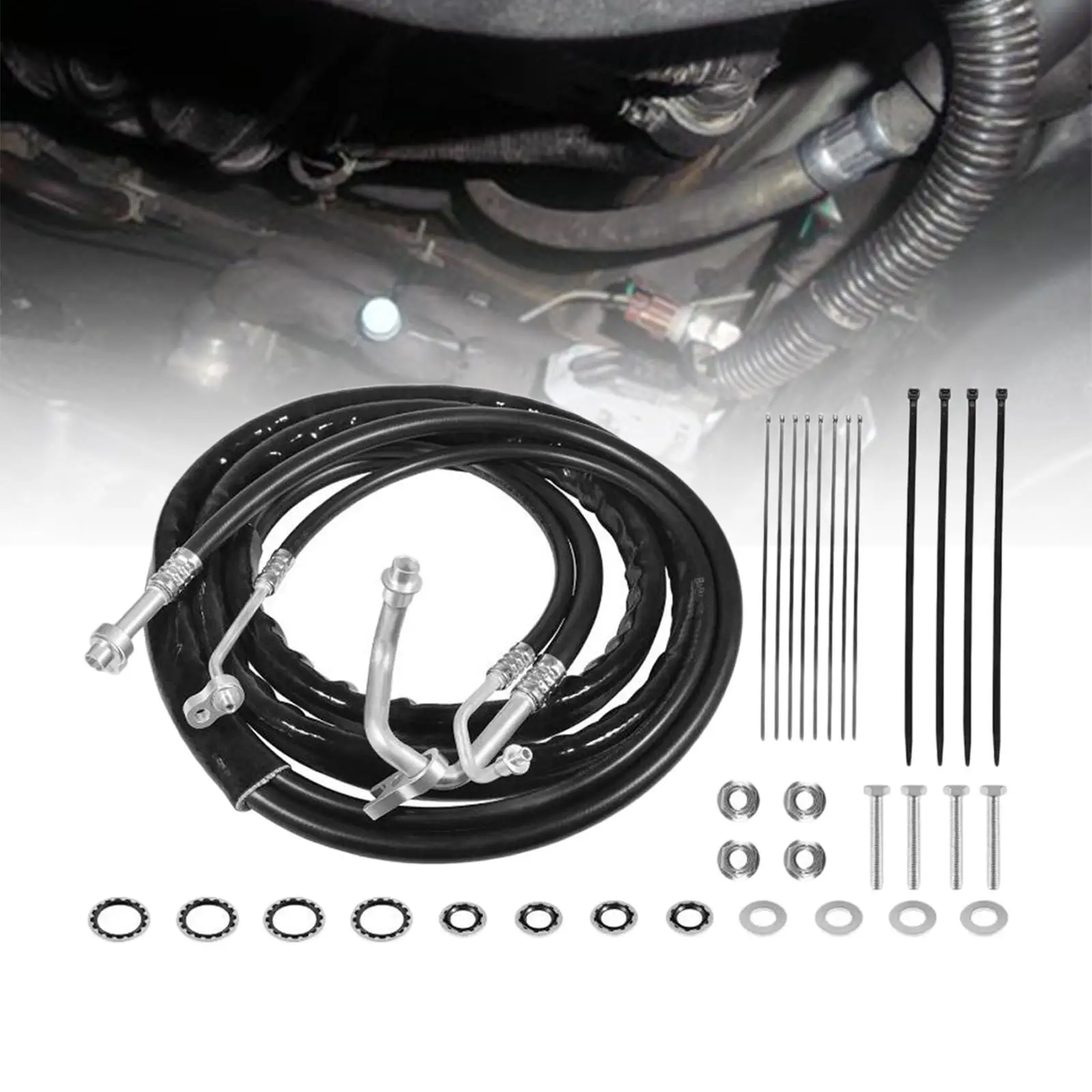 

Car Rear AC Line Set at34653 Rear Auxiliary AC Hose Kit for Chevrolet Traverse Easy to Install Quality Durable Professional