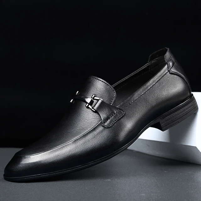 Genuine Leather Shoes Men Loafers Brand 