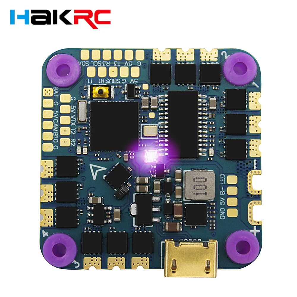 Контроллер полета HAKRC F4126 F411 AIO ICM42688 BLHELI_S 20A/40A ESC встроенный OSD барометр Датчик тока 2-6S для РУ FPV дрона
