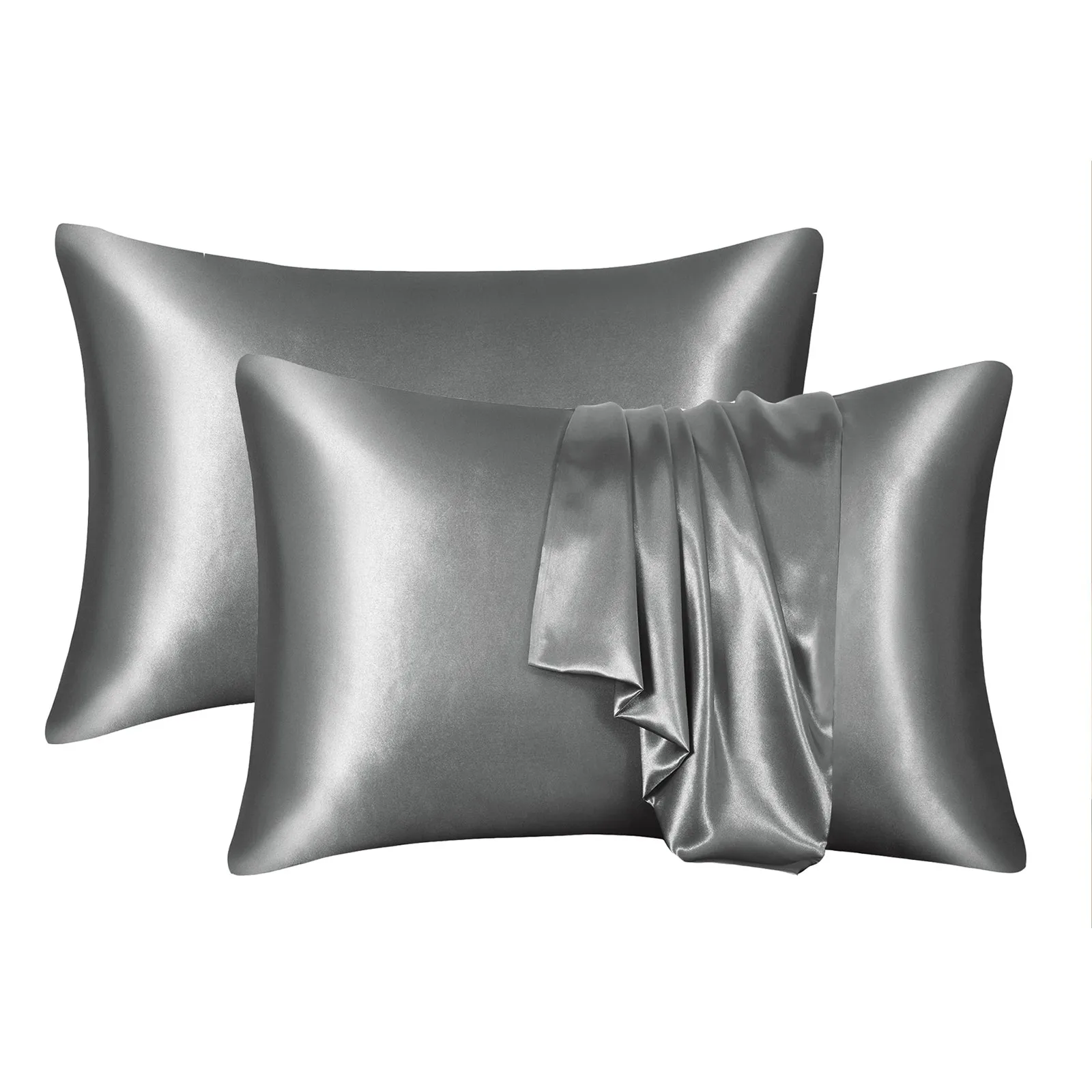 

Solid Color Silk Pillowcase Gray Pillowcase Envelope Pillow Pair Body Pillowcase Anime