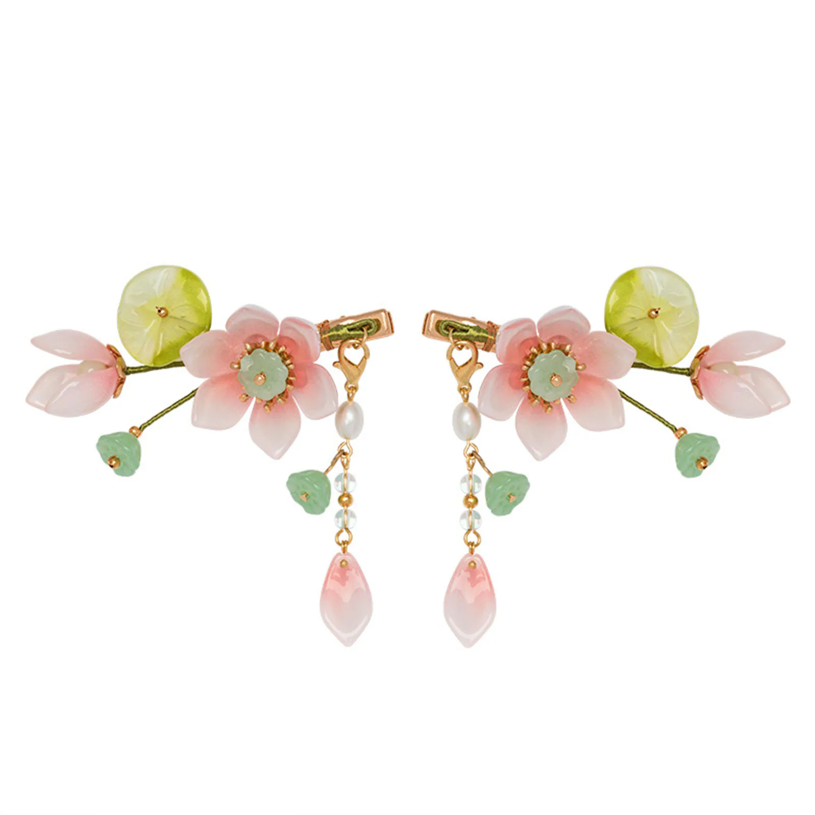 

Lotus Flower Paired Hair Clips Vintage Style Beauty Bridal Wedding Headdress for Hair DIY Accessory Hair Styling