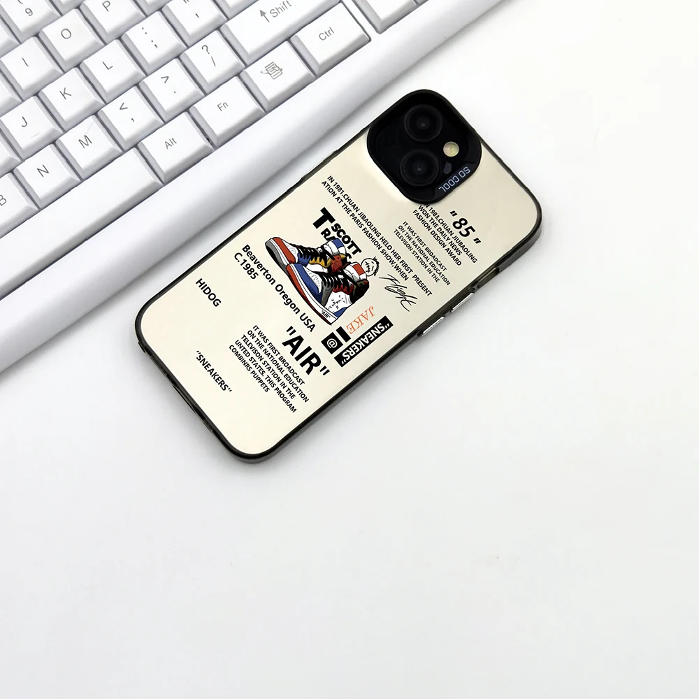 Фото Брендовый чехол для телефона Hot Off AIR Sports Shoes для iphone 12 13 11 14 Pro 15 Plus 16 pro Max КРОССОВКИ Белая этикетка Задняя крышка Coque №4