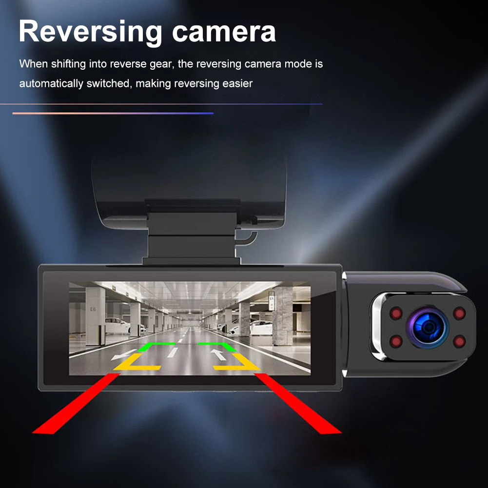 

1080P Camera Video Recorder G-Sensor Car DVR Dash Cam Dual Lens Night Vision Support 32GB Max 24hr Motion Detection Parking Mode