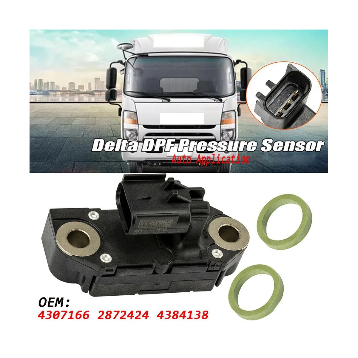 Датчик дифференциального давления выхлопных газов для автомобильного двигателя