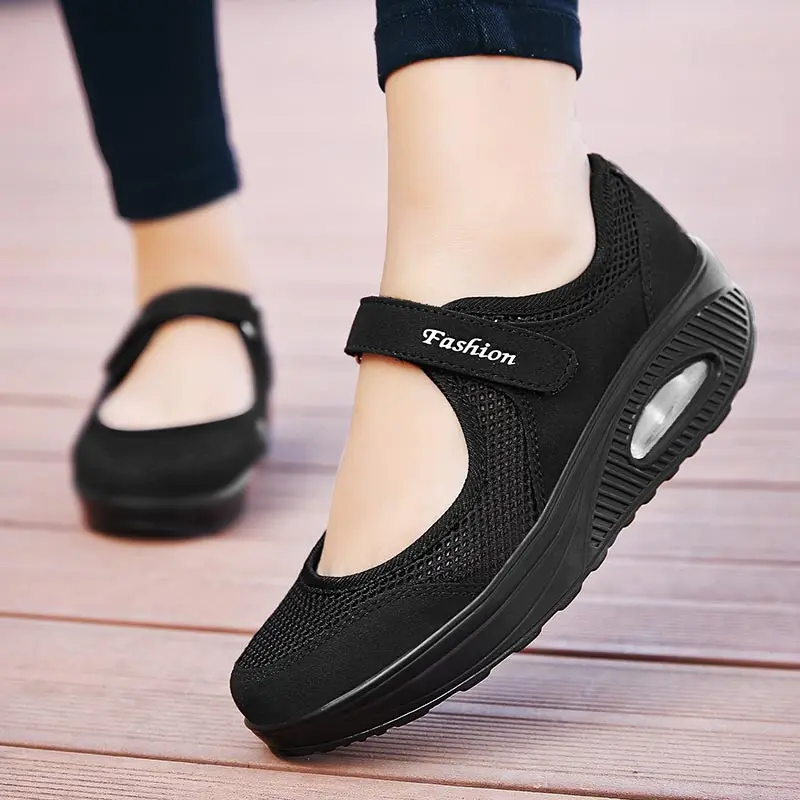 

lightweight women zapatos walking ladies high platform youth sneakers wedge sole tennis sport shoes running sports