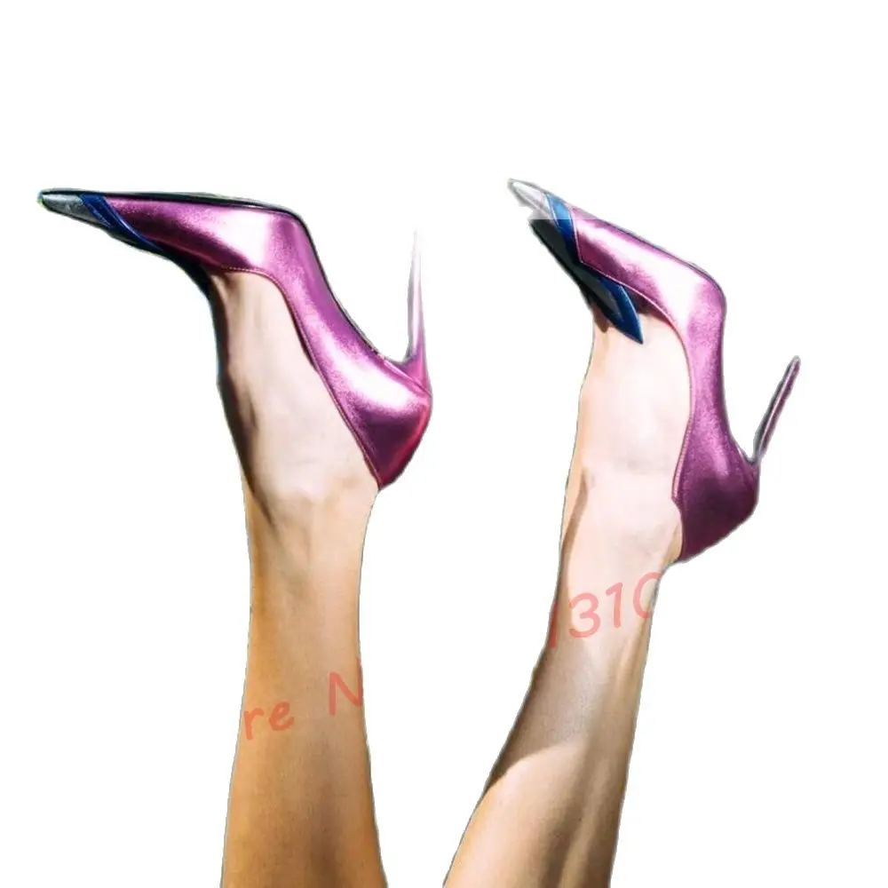 Туфли-лодочки женские с острым носком элегантные Гладкие кожаные туфли на