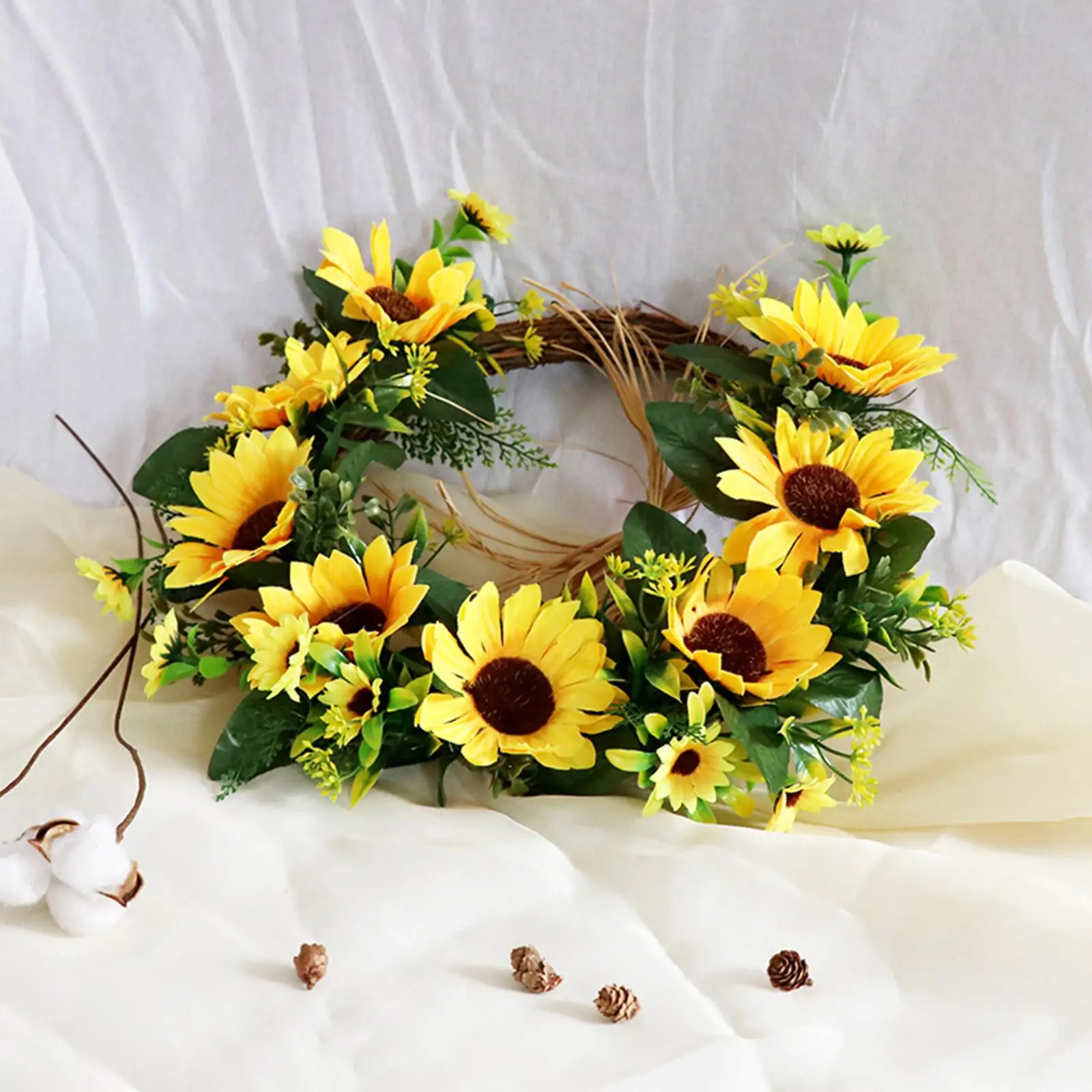 

13,8 дюймов, искусственные весенне-летние венки для свадебной вечеринки, украшение для окон в гостиной