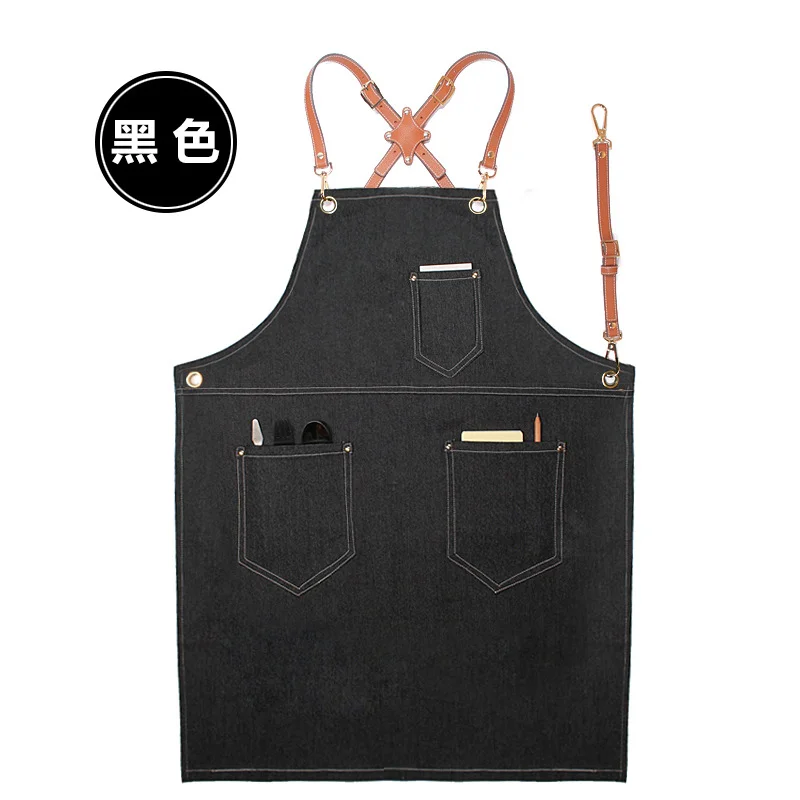 Новинка искусственный джинсовый Рабочий Фартук бариста Парикмахерская рабочая