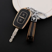 tpu car key cover case 2 button fob shell keychain for renault kwid traffic symbol for dacia sandero logan duster 2016 2017 2018