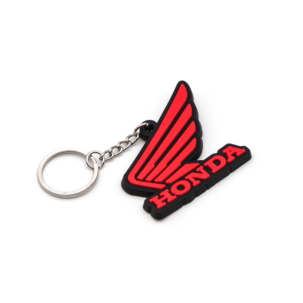 

For Honda Motorcycle Keychain Rubber Keyring Logo Key Chain 3D Sign Key Ring Helmet Keydiy Boots Shoes Model Accessoriesz1000sx