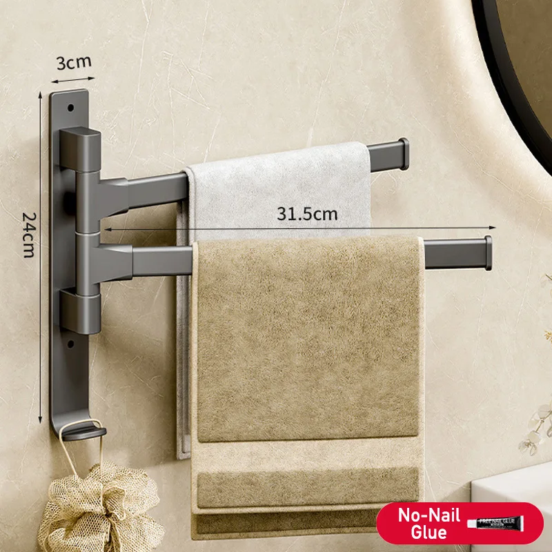 

Поворотная вешалка для полотенец Space Aluminum 2/3/4/5 бар