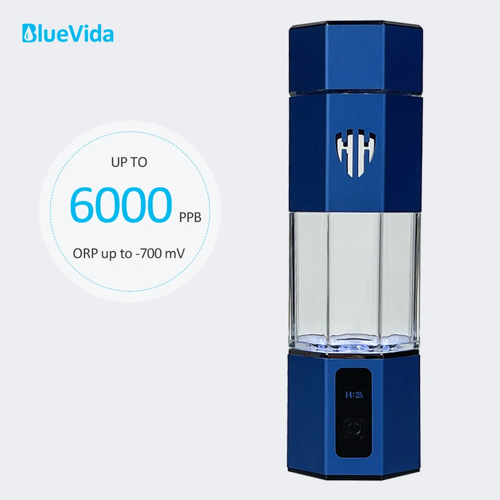 Bluevida Unique Best Hydrogen Water Generator Antioxidant ORP Hydrogen Maker & Water Hydrogenator Easy Breath H2- Max 6000ppb