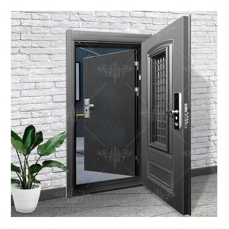 

Защитные стальные двери для дома, передние металлические Современные Наружные защитные стальные двери