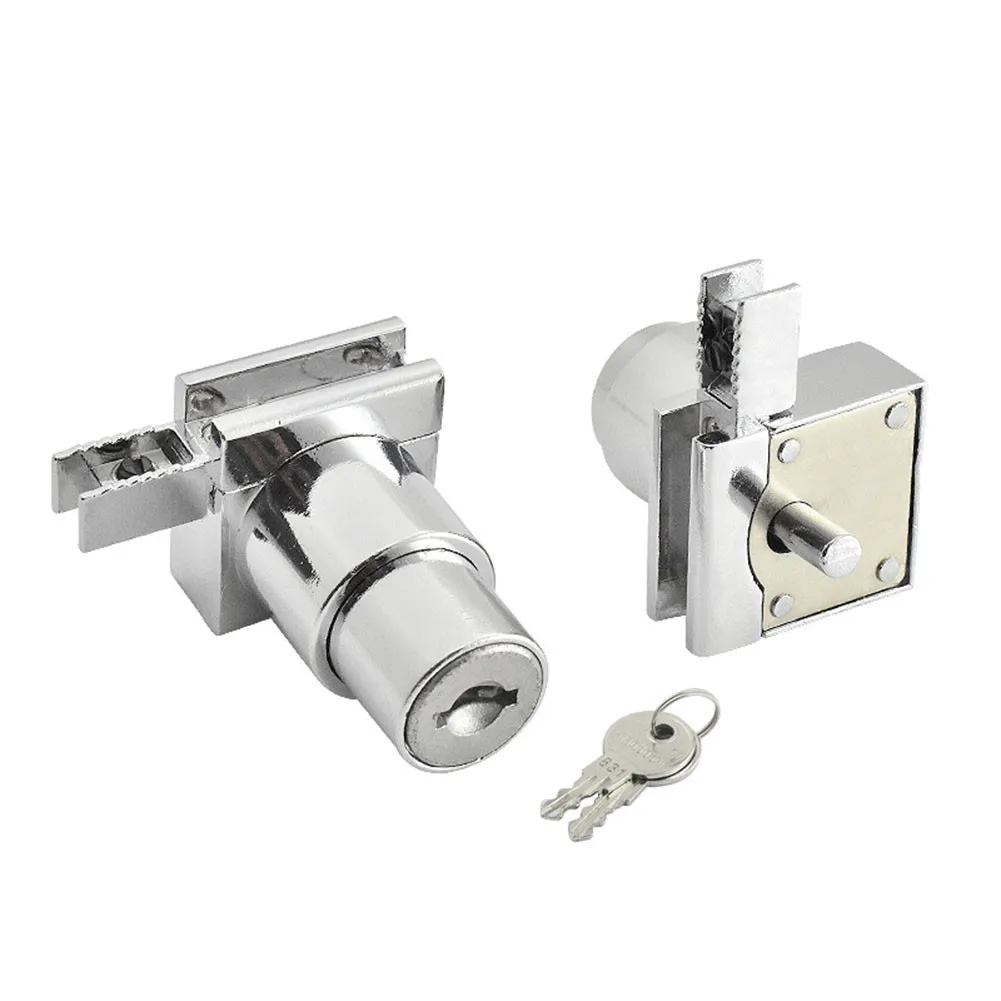

Brand New Hot Sale Home Office Glass Lock Door Lock For 5-8mm Glass Reptile Vivarium Terrarium Showcase Sliding