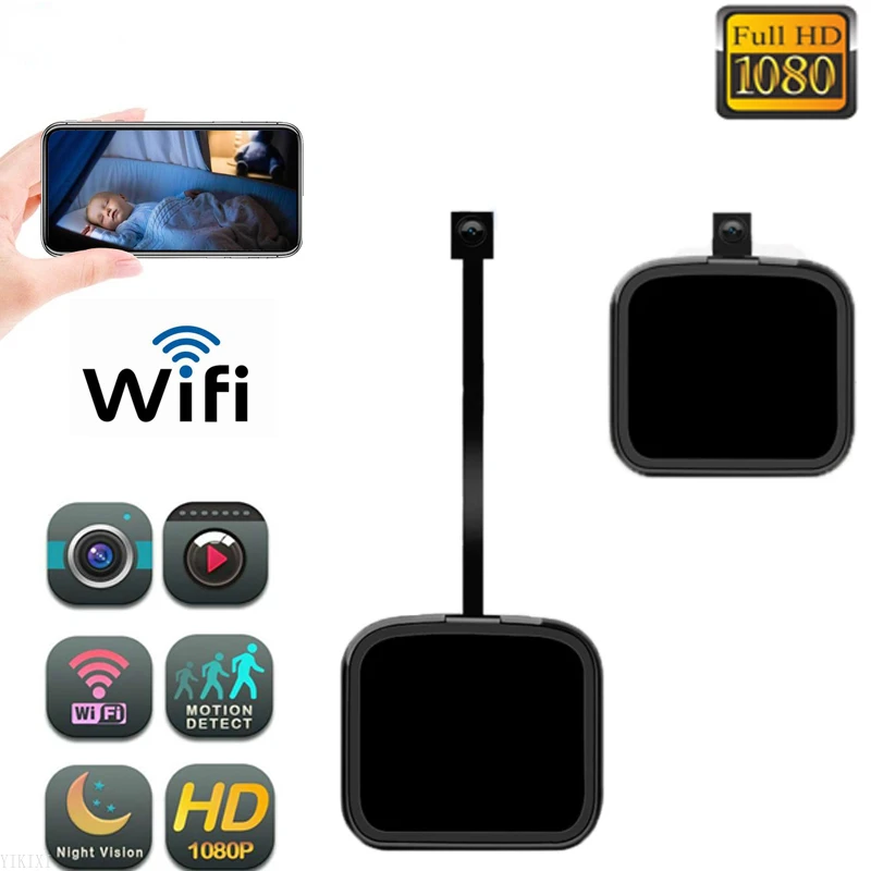 

1080P Мини Wi-Fi видеокамера Портативная HD широкоугольная Беспроводная аудиокамера с датчиком движения Домашняя безопасность Удаленный просмо...