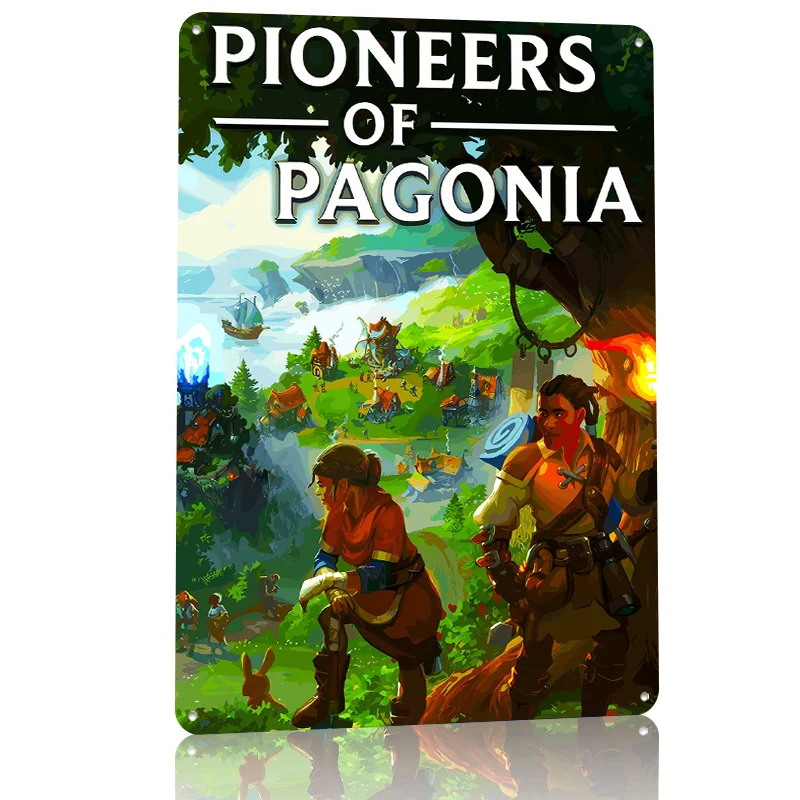 Фото Постеры с изображением игры Pagonia: винтажные металлические таблички, настенный декор, ретро-пластинки для украшения дома №3