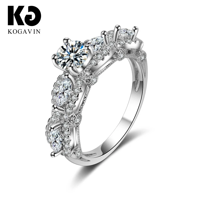 

KOGAVIN бижутерия 2022 кольцо женское кольца женские кольца для женщин ювелирные изделия 3A кубический цирконий модные обручальные женские крист...