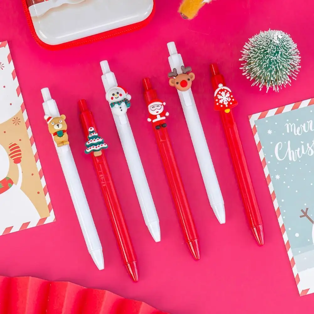 

Ручка с мультяшным рисунком для студентов, подарок, экзамен на Рождество, Студенческая ручка A8r0