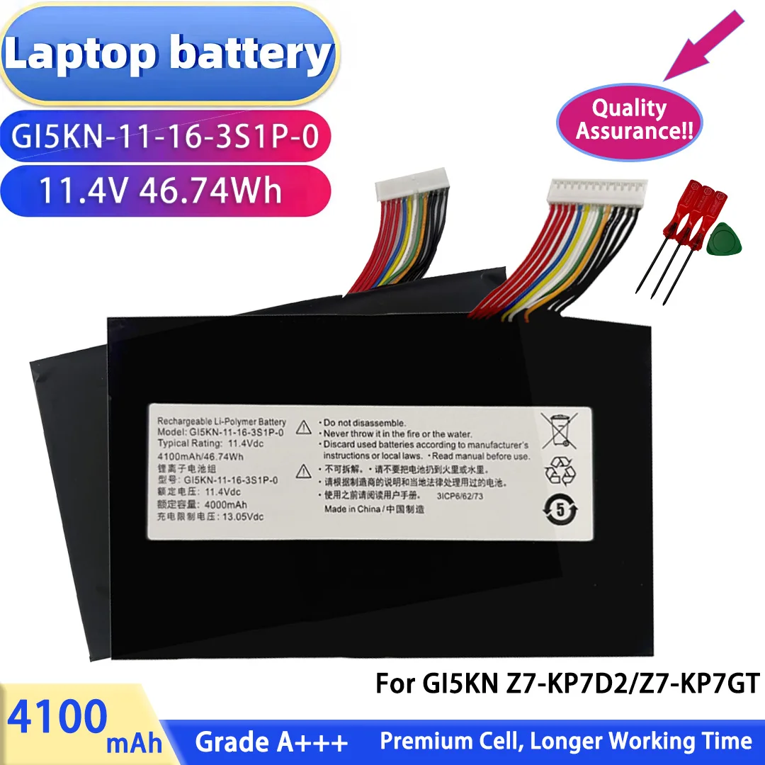Фото Новый аккумулятор для ноутбука GI5KN-11-16-3S1P-0 11.4V 46.74Wh 4100mAh для GI5KN Z7-KP7D2 Z7-KP7GT №1