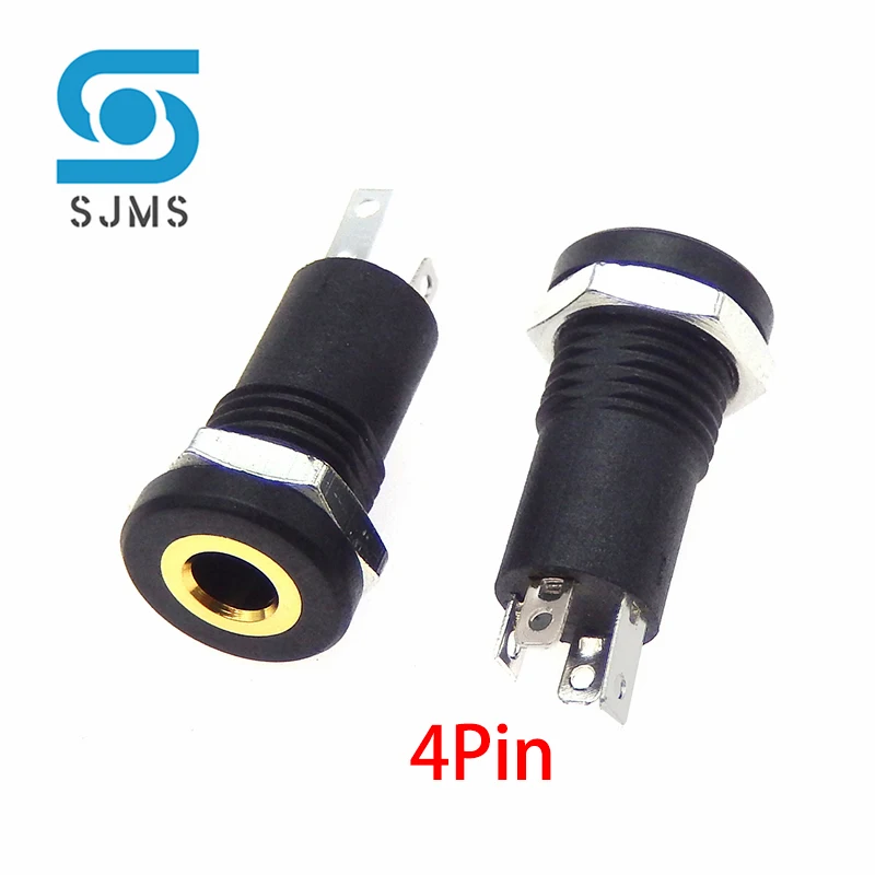 

SJMSDZ PJ392A 3,5 мм аудиоразъем черный металлический