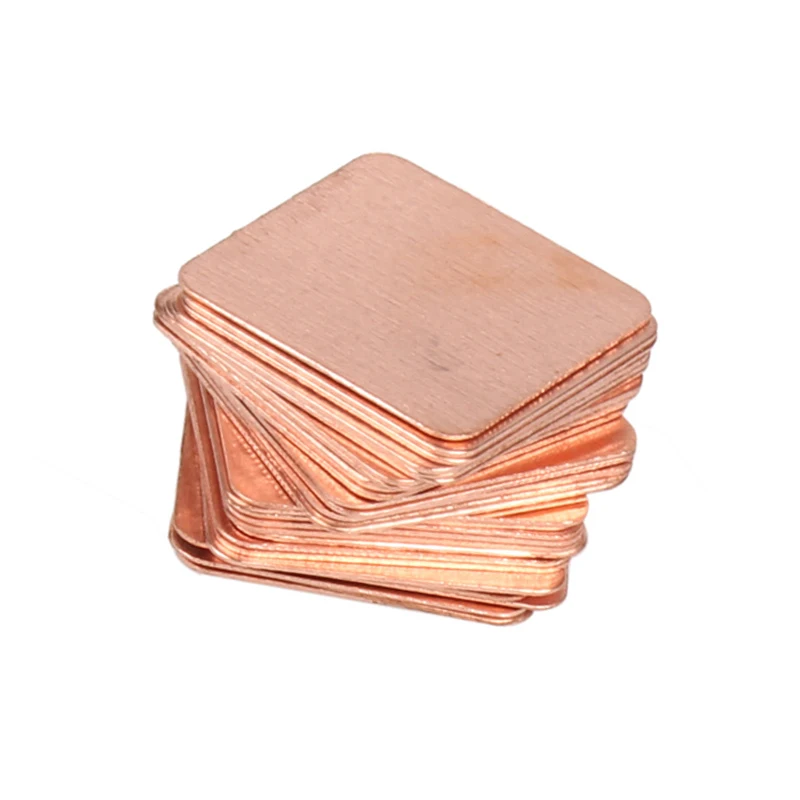 

30Pcs/lot 15x15mm Thick Heatsink Copper Shim Thermal Pads for Laptop IC Chipset GPU CPU