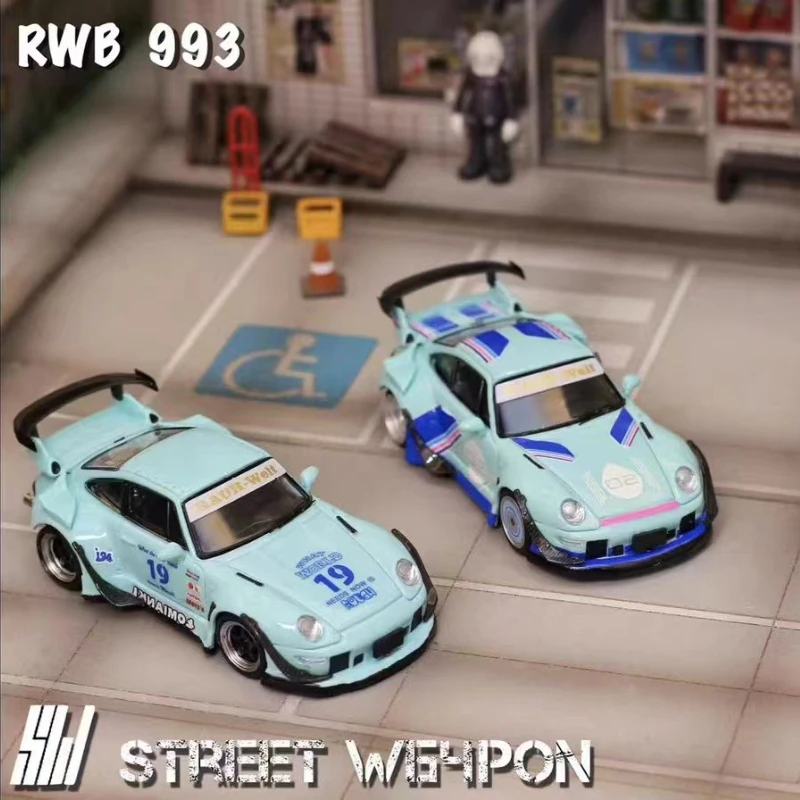 SW 1:64 RWB 993 02 Track 19 Модель из сплава с высоким хвостом Тиффани