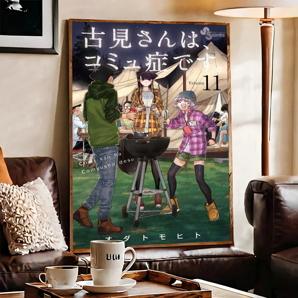 Плакаты Komyushou Desu аниме клейкие постеры для разговора с Komi гостиной бара