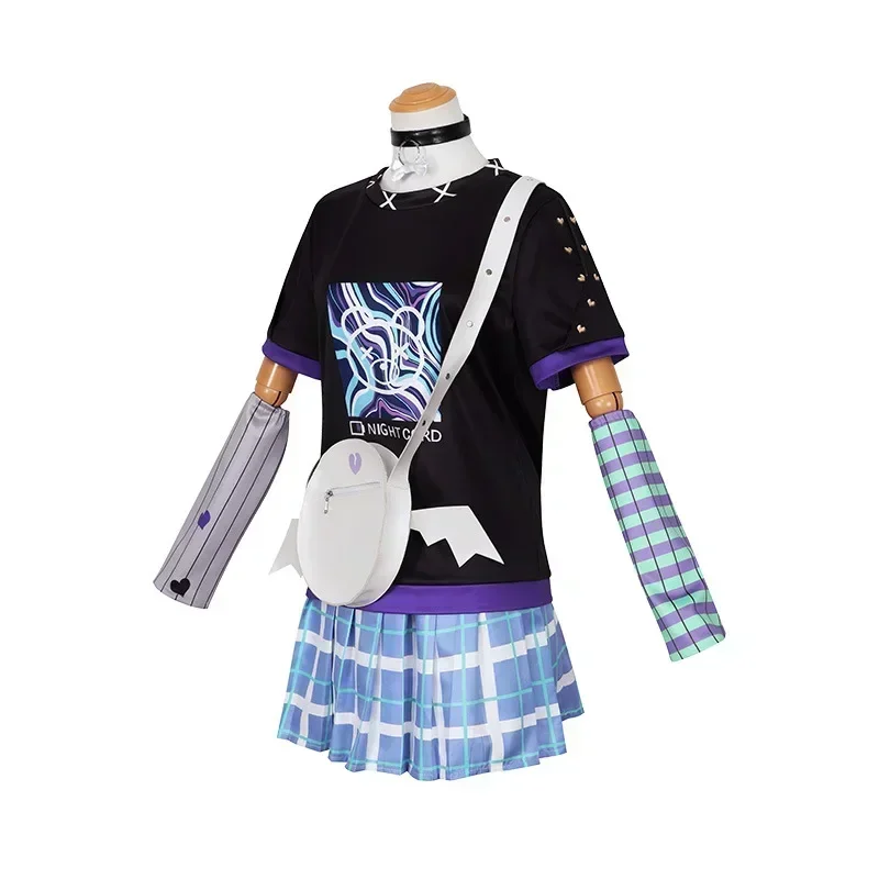 Фото Аниме-игра Miku, красочные сценические костюмы Yoisaki Kanade, повседневная одежда, милые футболки и рюкзаки, наряды №5