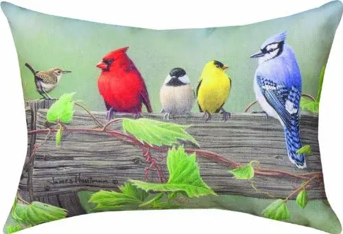 

Climaweave Indoor/Outdoor Decorative Throw Pillow, 24 X 18-Inch, Flocked Together Dino nuggets pillows Dakimakura with hole Plus