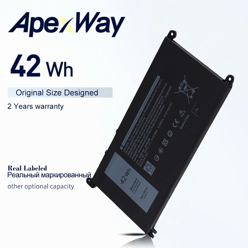 

APEXWAY Новый YRDD6 Аккумулятор для ноутбука DELL Inspiron 5482 5480 5481 5485 5491 5591 5593 3583 3310 2 в 1 3493 3593 3793 5584 3582