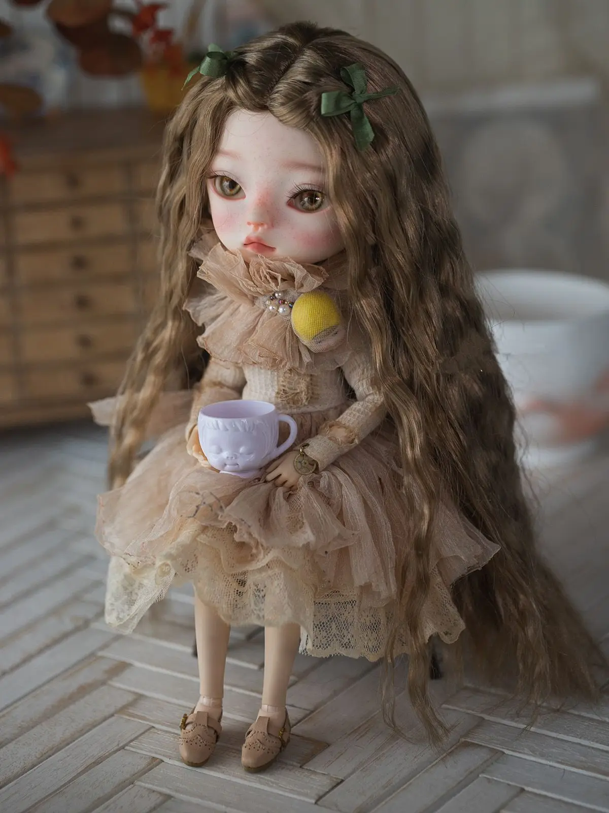 

Парик для куклы BJD, Размер 9-10 дюймов